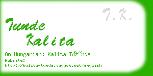 tunde kalita business card